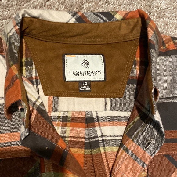 Men’s legendary white tails size large flannel. Never worn - Picture 2 of 2